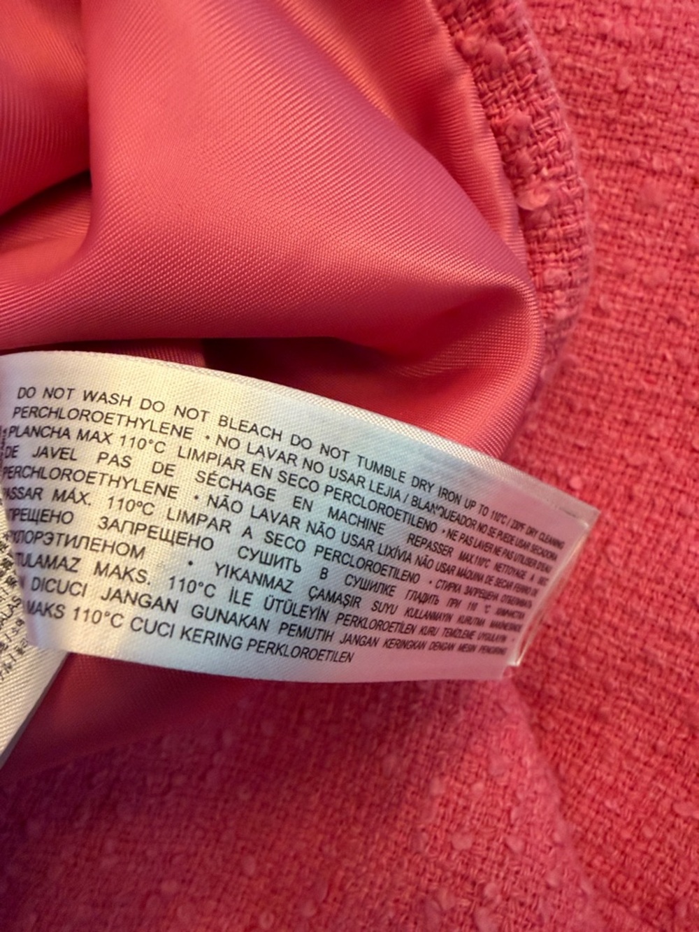 Mango Hot Pink Tweed Double-Breasted Jacket - Picture 6 of 11